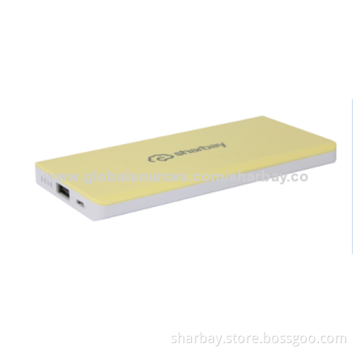 4,000mAh LED power supplier for phones, ultra-thin, on piano paint, 5V/1A, RoHS, FCC, CE marksNew